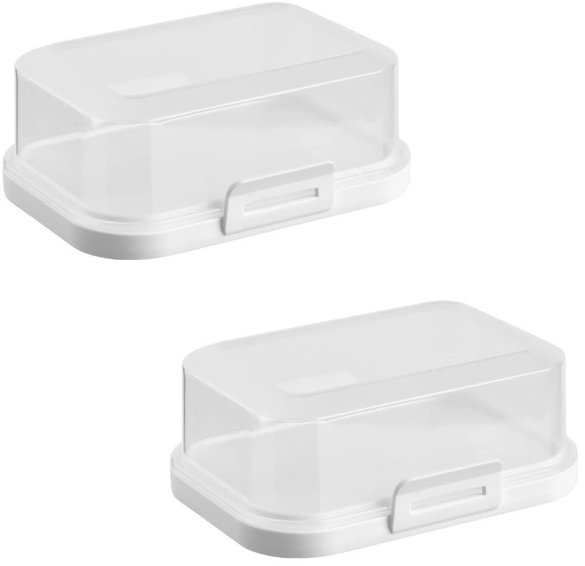 Goodivery® Set van twee stapelbare botervloten met deksel voor koelkastorganisatie