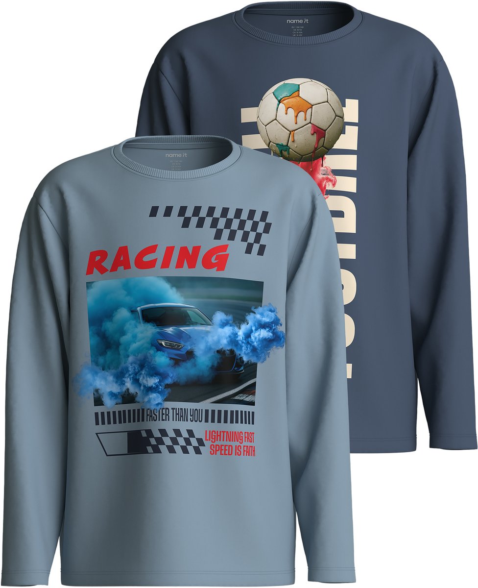 NAME IT- NKMVOTO 2P LS NREG TOP - Jongens - T-shirt