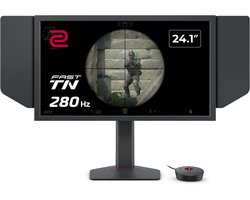 BenQ Zowie XL2540X+ Gaming Monitor 280Hz - XL Setting to Share - Black Equalizer - Color Vibrance - S Switch - Zeer snel eSports beeldscherm - 24 inch - inclusief schaduwkappen
