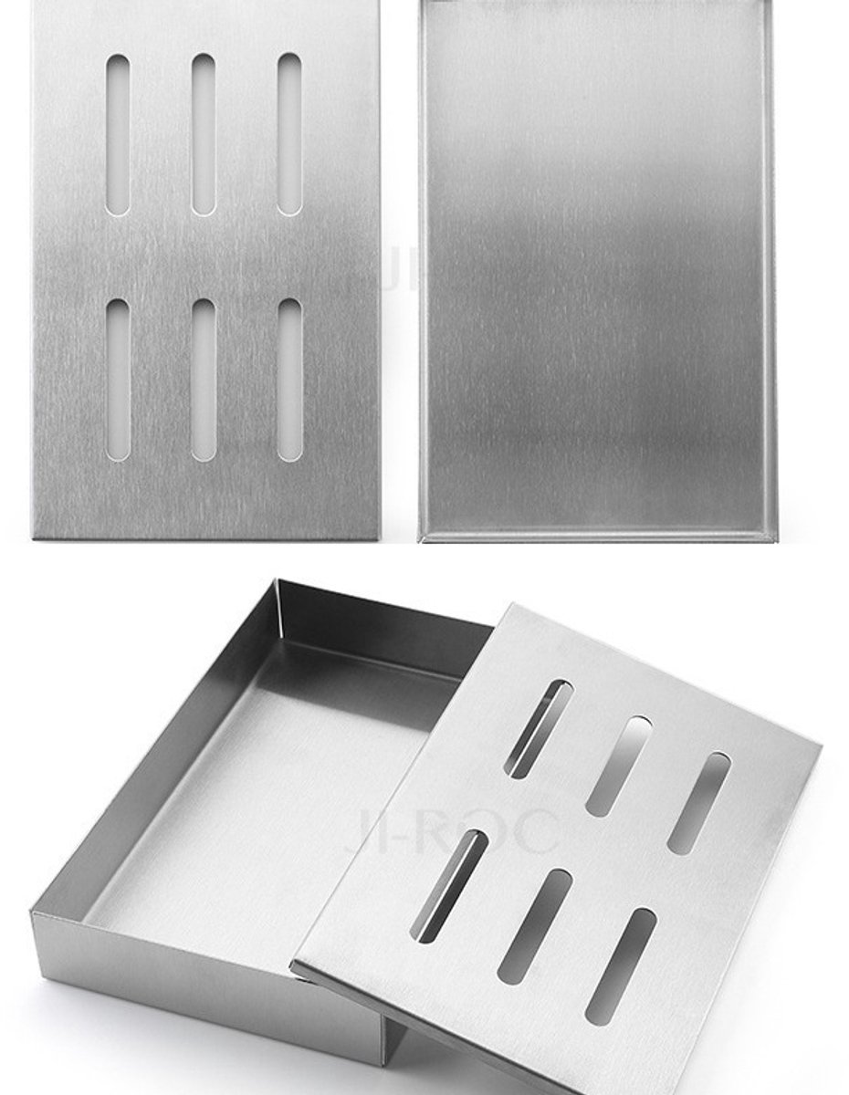 Barbecue gereedschapset - RVS Barbecue Rookbox, Verdikte Bacon Rookbak voor Outdoor BBQ