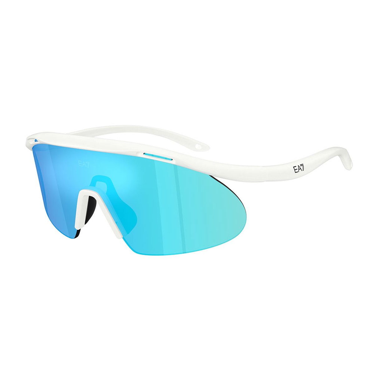 Ea7 Luxottica 0q74008 Zonnebril Transparant Light Green Mirror Blue/CAT3 Man,Vrouw