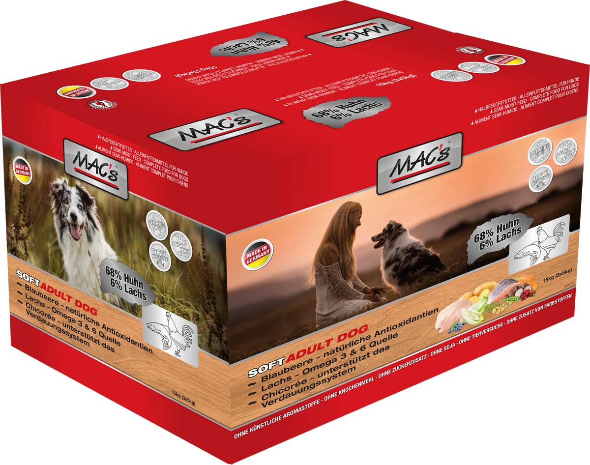 MACs MAC's DOG - Zacht Kip & Zalm - 3x5kg
