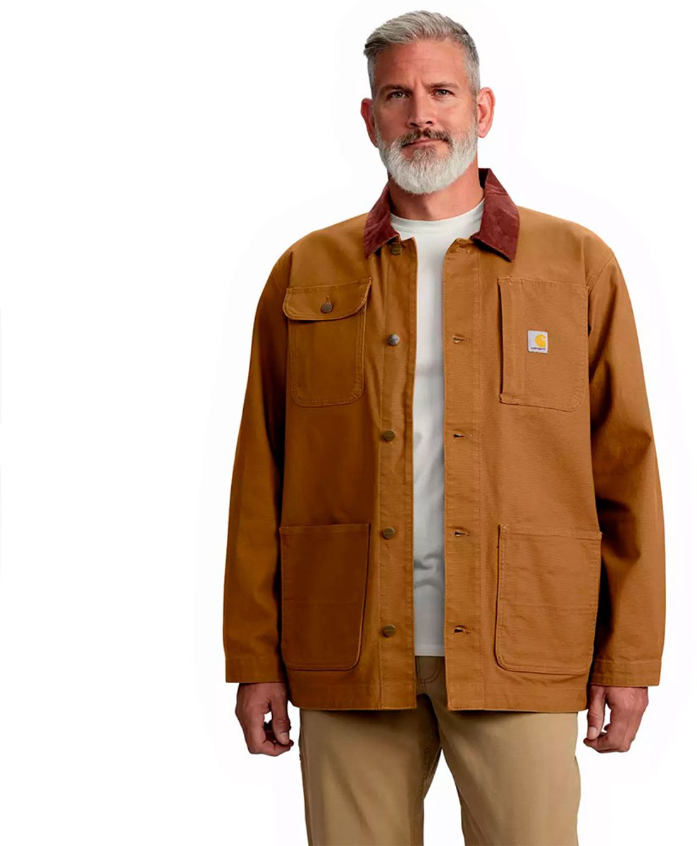Carhartt Duck Loose Fit Chore Jas M Man Bruin