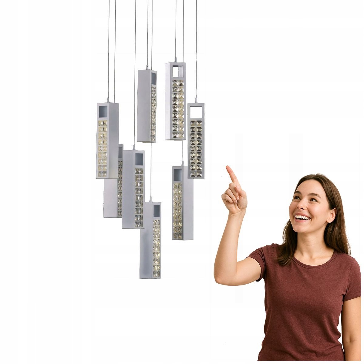 Lauri LED Hanglamp Wit Modern Design Italux 135cm
