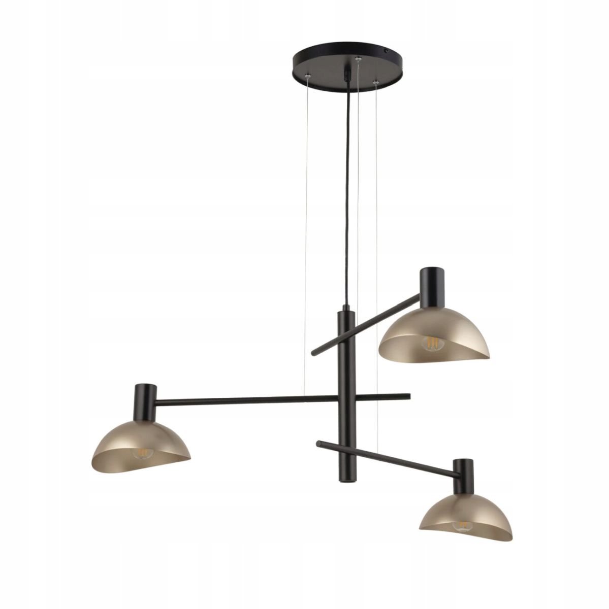 Moderne hanglamp ARTIS 3 - Sigma Lighting Zwart/Goud
