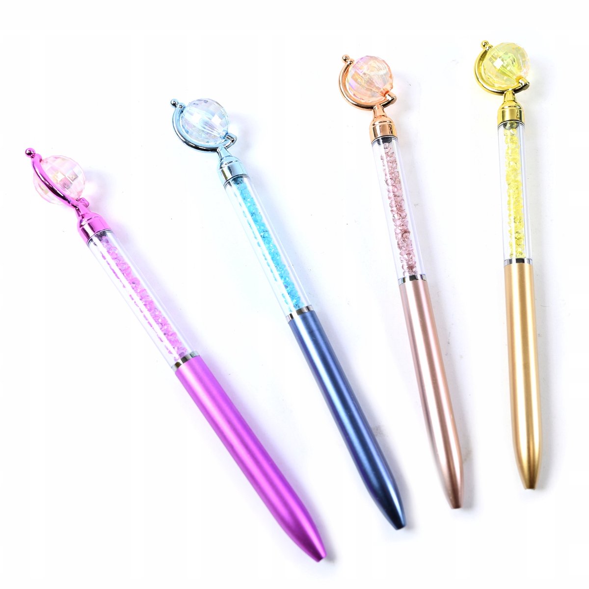 Set van 4 Blauwe Balpennen - Ideaal Cadeau voor Verjaardag & Vrouwendag