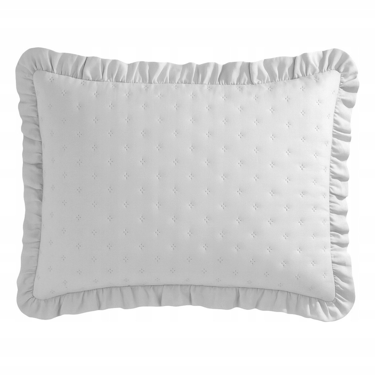 Decoratieve Kussenhoes 50x60cm Gekreukt met Ruche - Celia Grijs