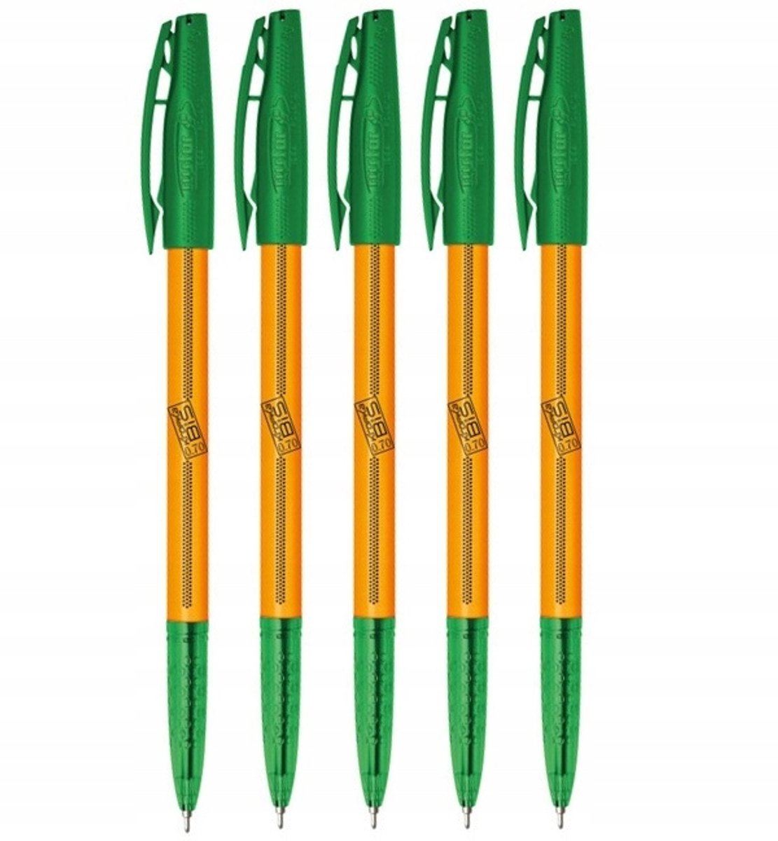 5x Groene Balpennen Rystor 0,7mm - Duurzaam en Precisie