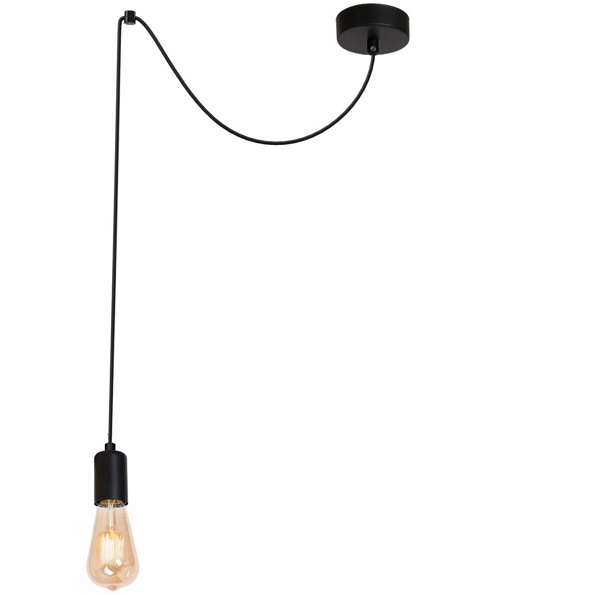 Luminex Spindel Hanglamp - Zwart, E27, 1 lichtpunt
