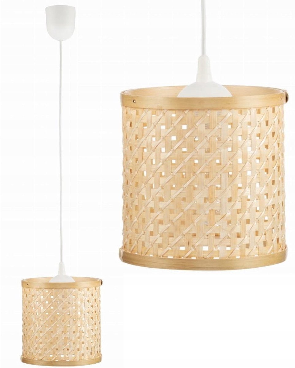 BOHO bamboe hanglamp cilinder PHU13C - Natuurlijk design