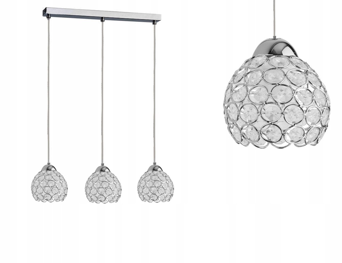 Moderne Kroonluchter Kristal Hanglamp Chroom