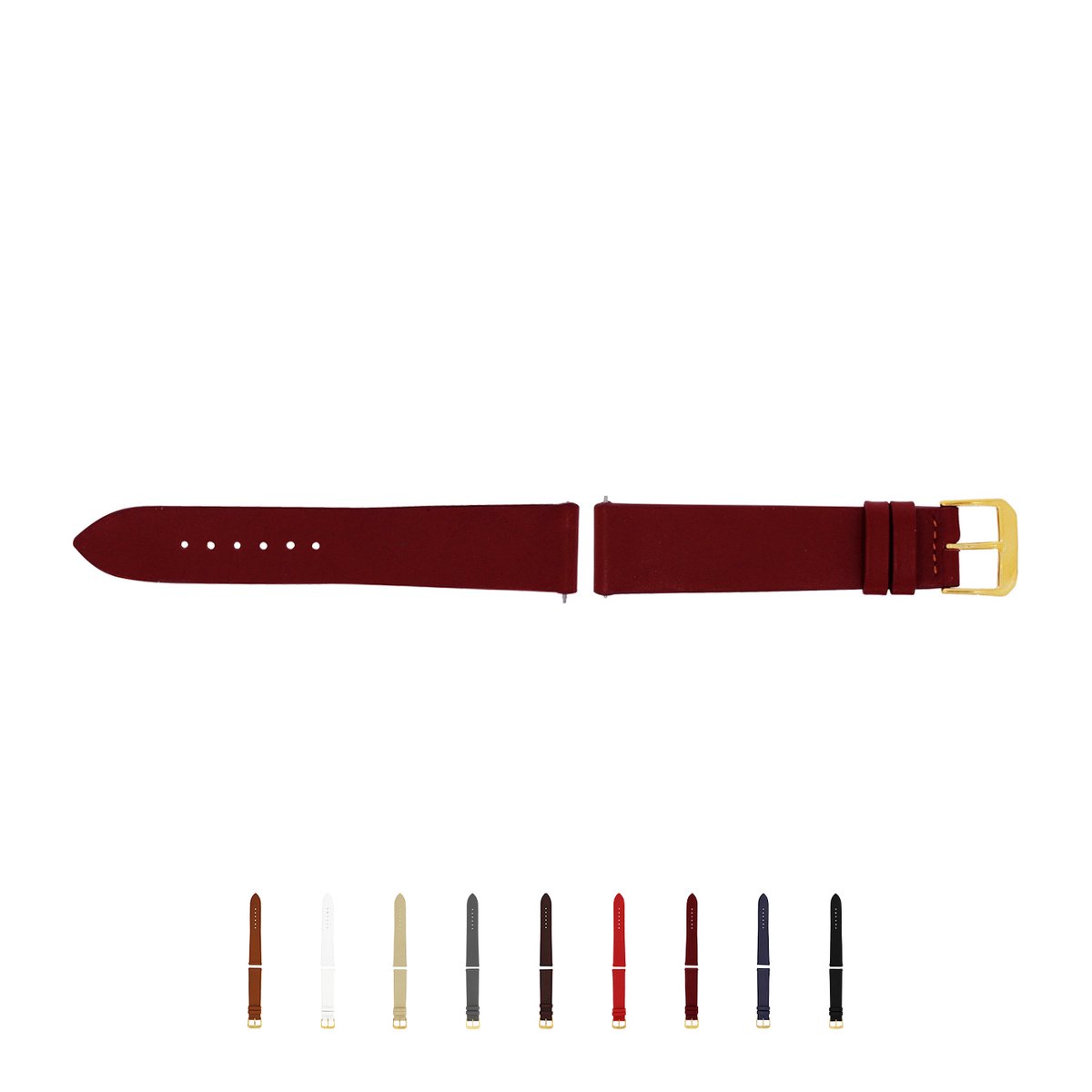SELVA horlogeband, 14-24 mm, leer, verwisselbaar, vervangende band voor smartwatch, gemaakt in Duitsland