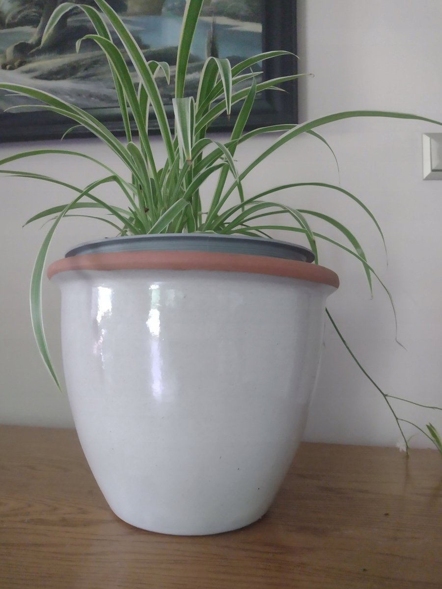 Glanzende keramische plantenbakkerij - 27cm diameter