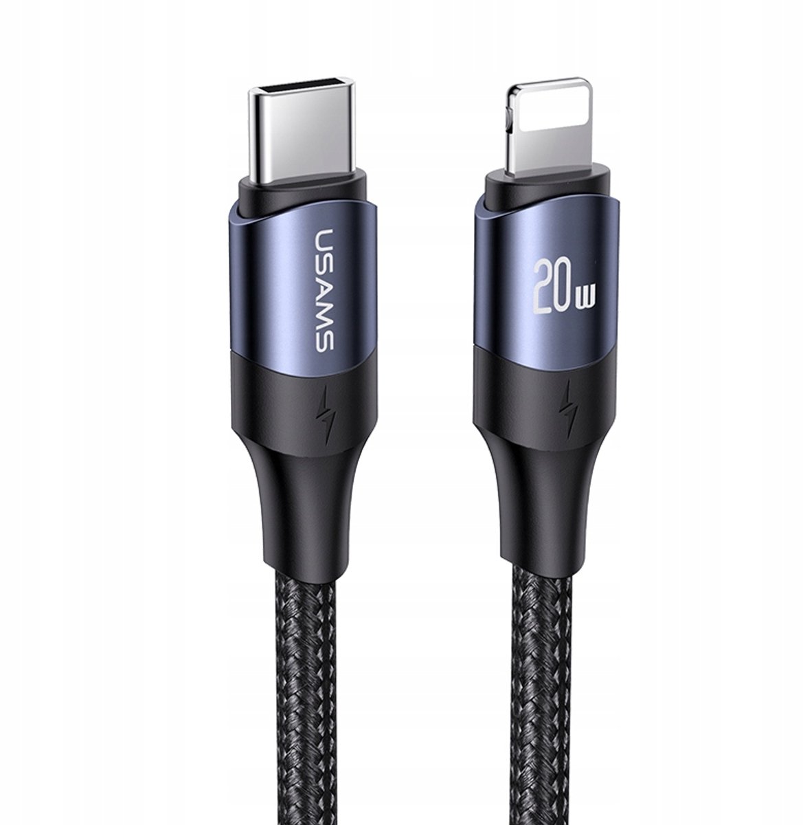 P4Y Lightning naar USB-C Kabel 1,2m Zwart - Snel Laden & Duurzaam