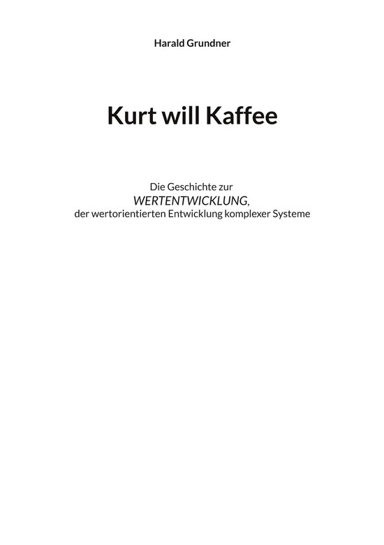 Kurt will Kaffee - cover