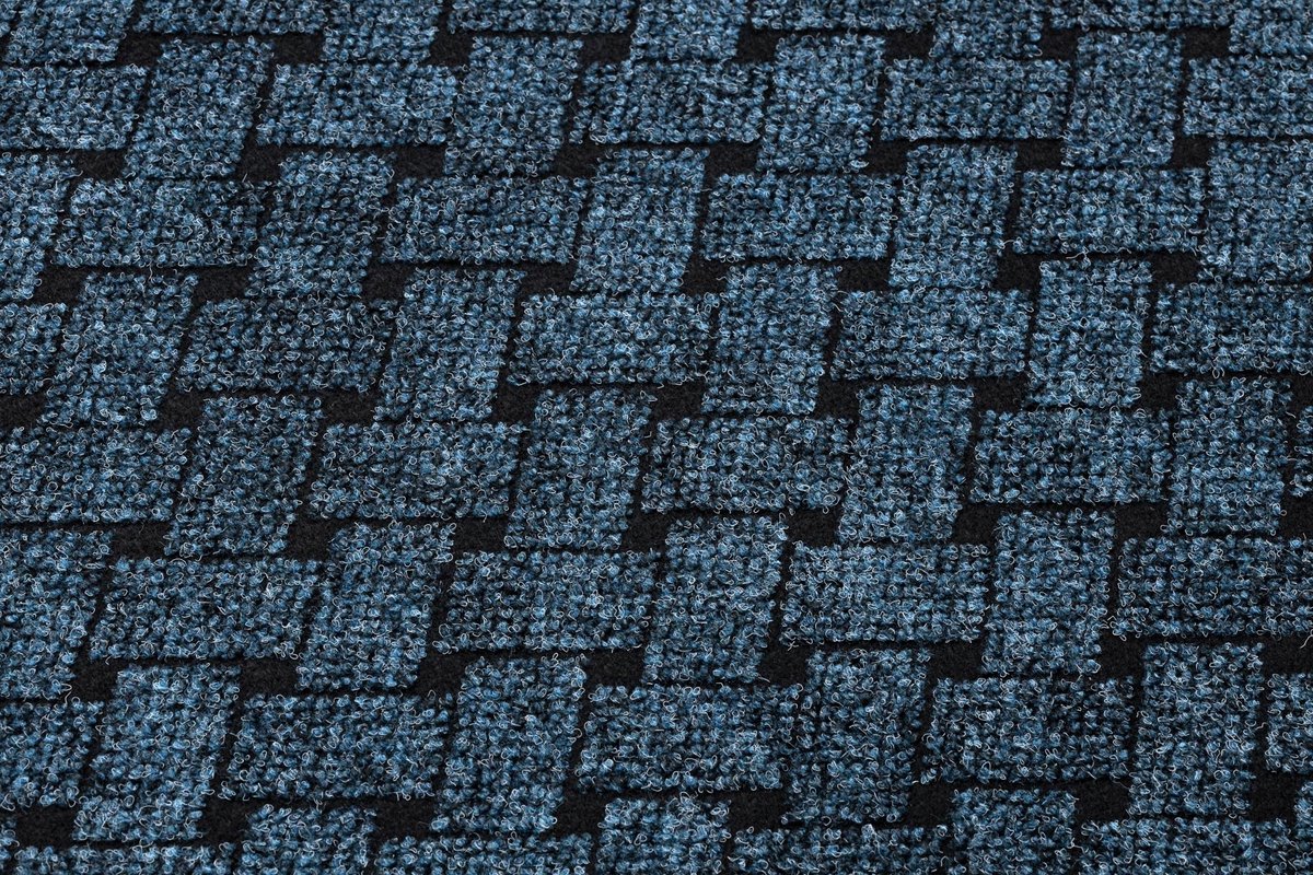 VECTRA Antislip Deurmat Blauw 200x120 cm - Kraspatroon