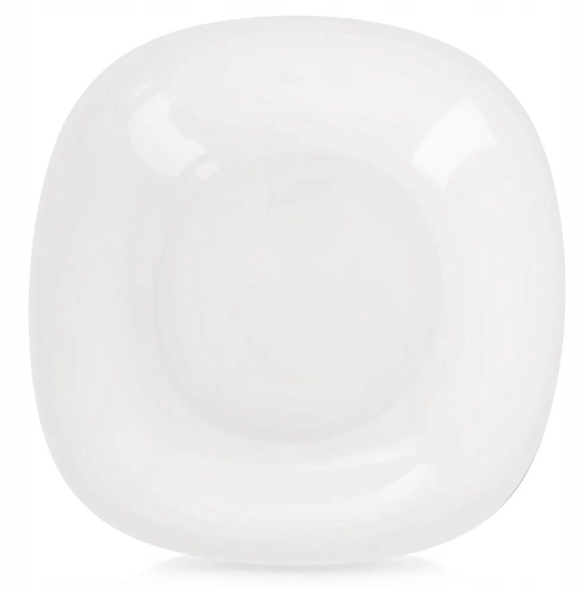 Diepe Glazen Dinerplank LUNA 21 cm - Wit, 500 ml