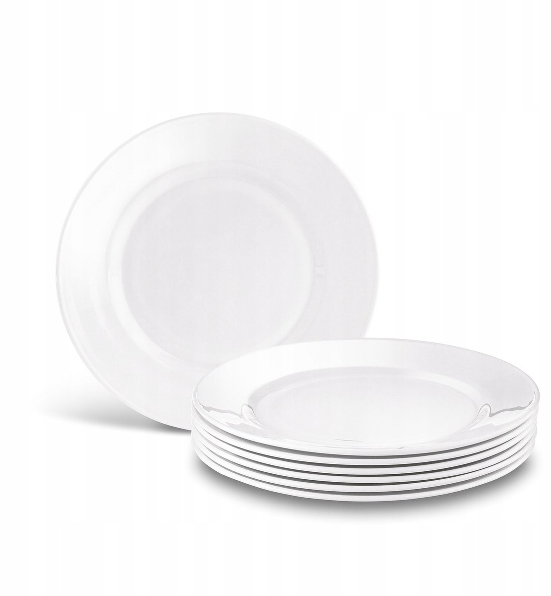 Tadar Suzi Dessertborden Set - 6 stuks, 25 cm, Wit Opaalglas