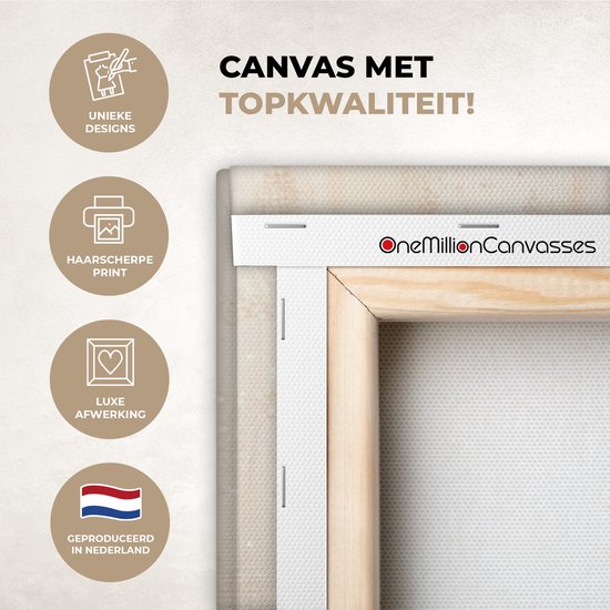 Tableau sur toile 200x100 cm - Décoration murale Moderne - Marron - Abstrait - Beige - Décoration murale salon - Décoration chambre - Accessoires chambre - Peintures sur toile