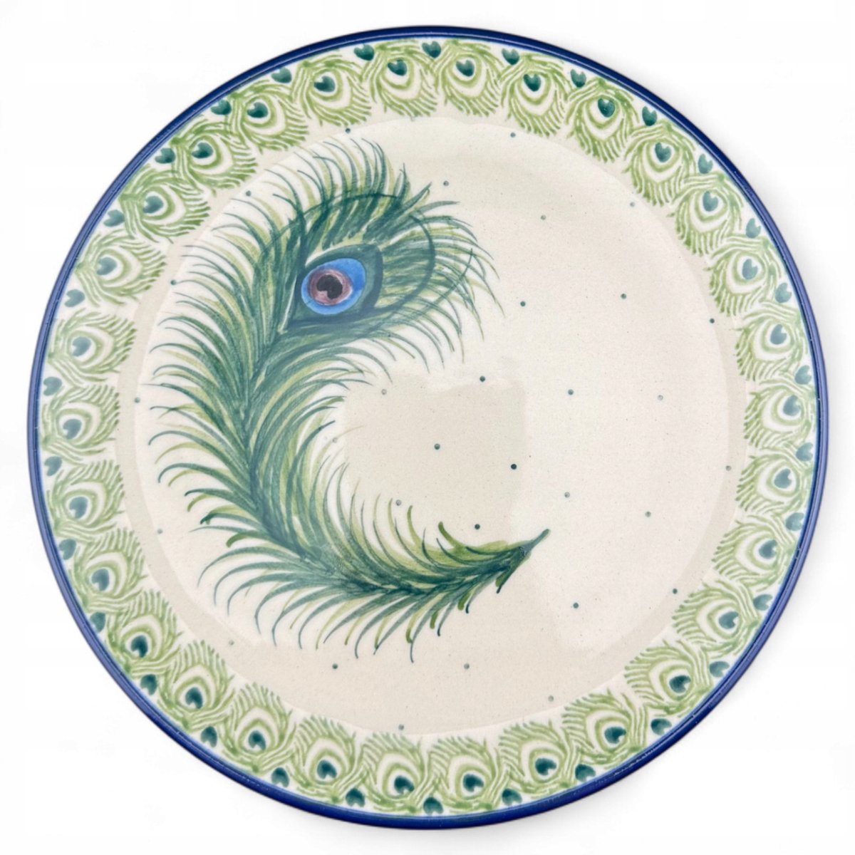 Bolesławiec dessertbord Pauwenveer 15,5 cm - Handgemaakt Decor 2125