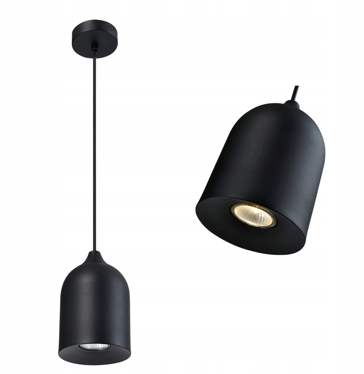 Nilo Zwarte Metalen Hanglamp 1xGU10 - Modern Design