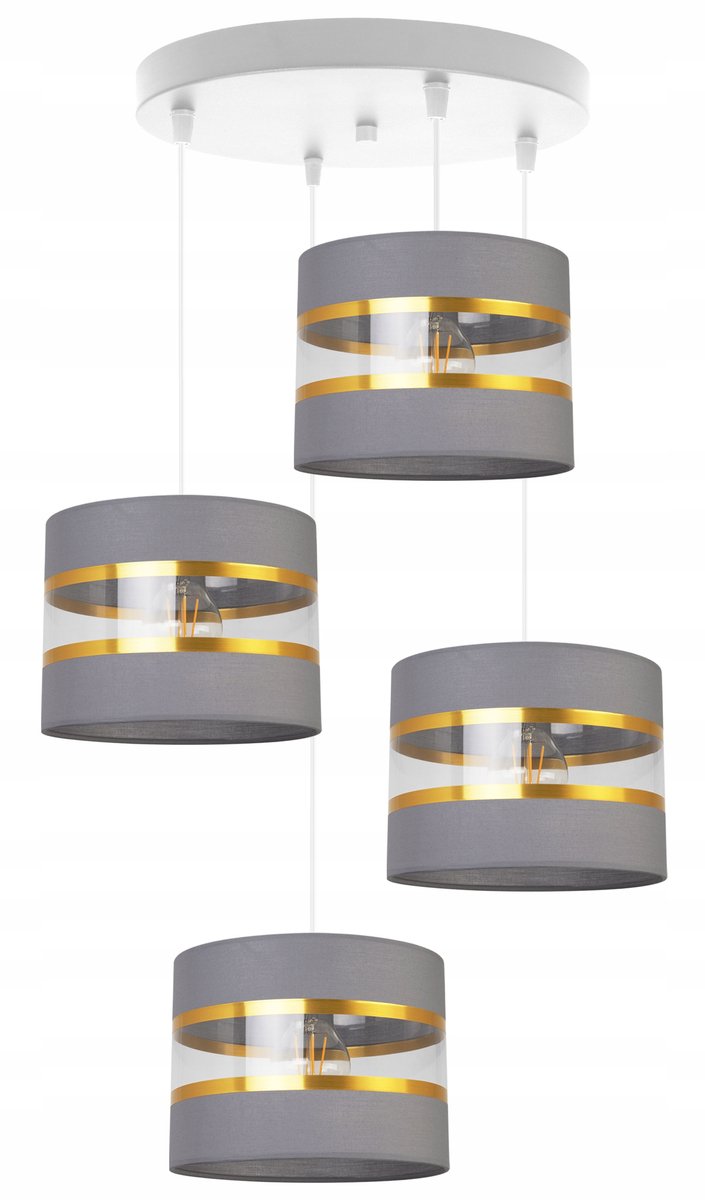 Glamour Hanglamp Goud Zilver Grijs - Stijlvol Woonkamerlamp