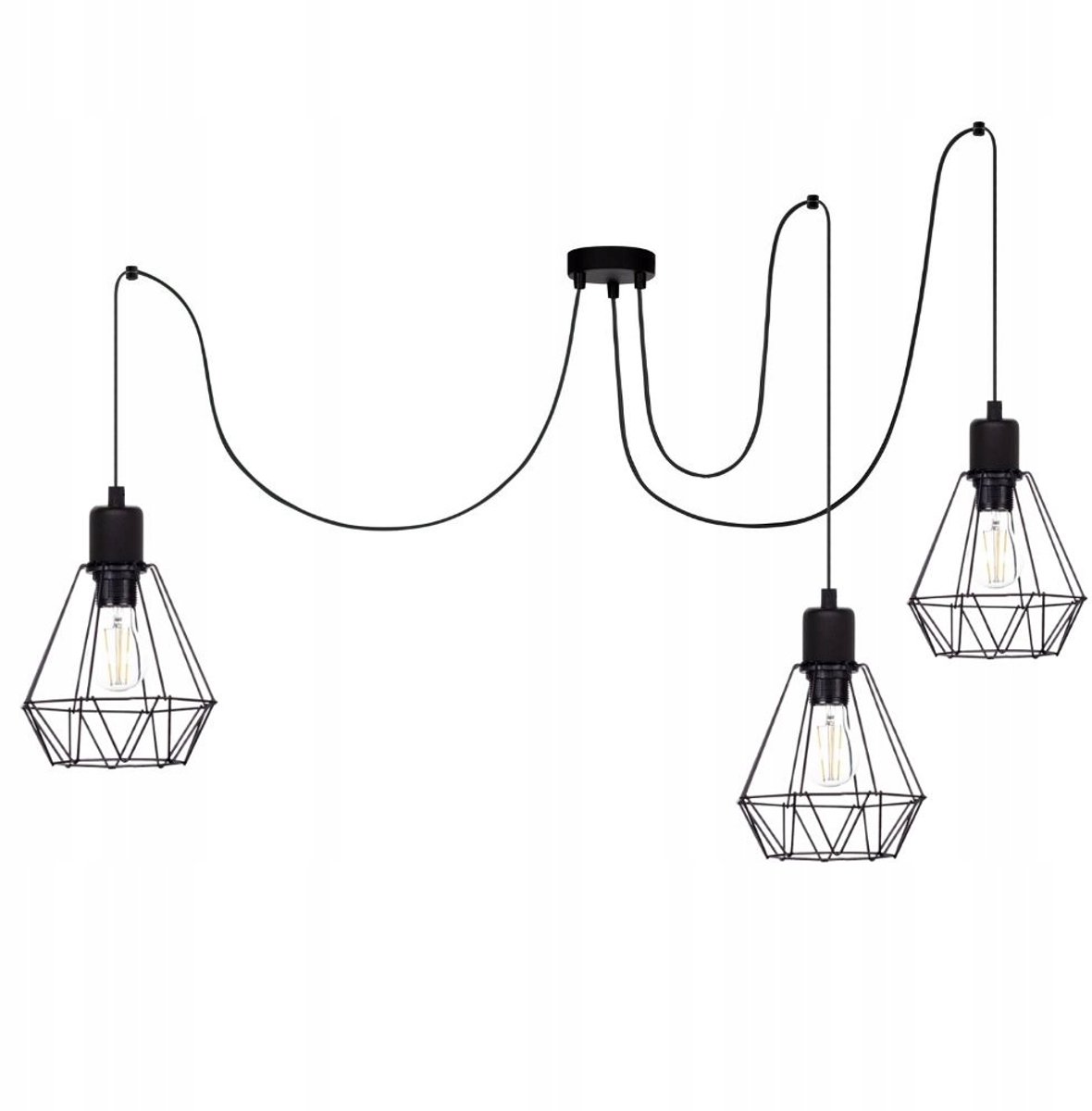 Spider Hanglamp Metaal 3-Lichts E27 Loft Stijl