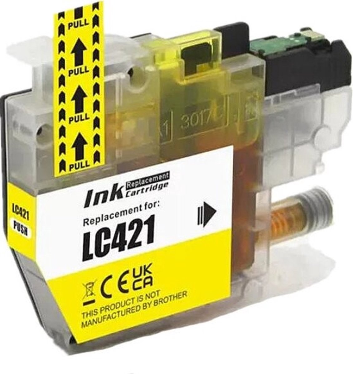 LC-421 Geel - Huismerk inktcartridge compatible met Brother DCPJ1050DW / Brother DCPJ1140DW / Brother LC421 / Brother MFCJ1010DW