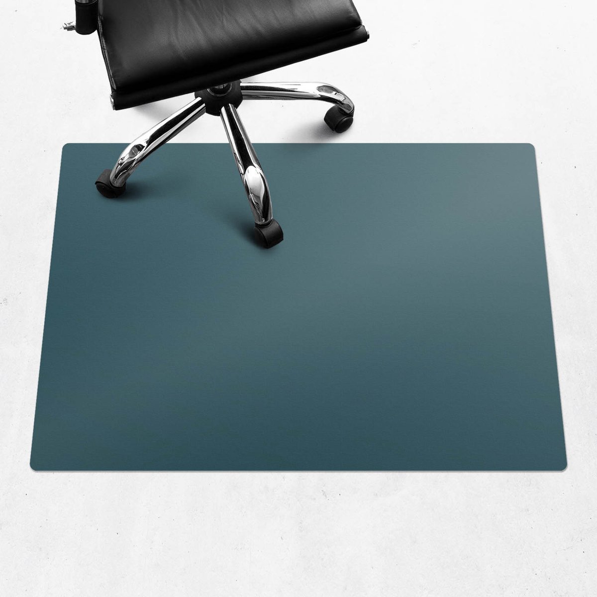 Wallfluent - Vloerbeschermer Diepzee - 100x70 cm - Maritiem Vloerbeschermer Bureaustoel Tapijt - Rechthoekig - Vloerbeschermer Vinyl-Computer Stoel Mat-Kantoordecoraties - Koele en donkere kleuren