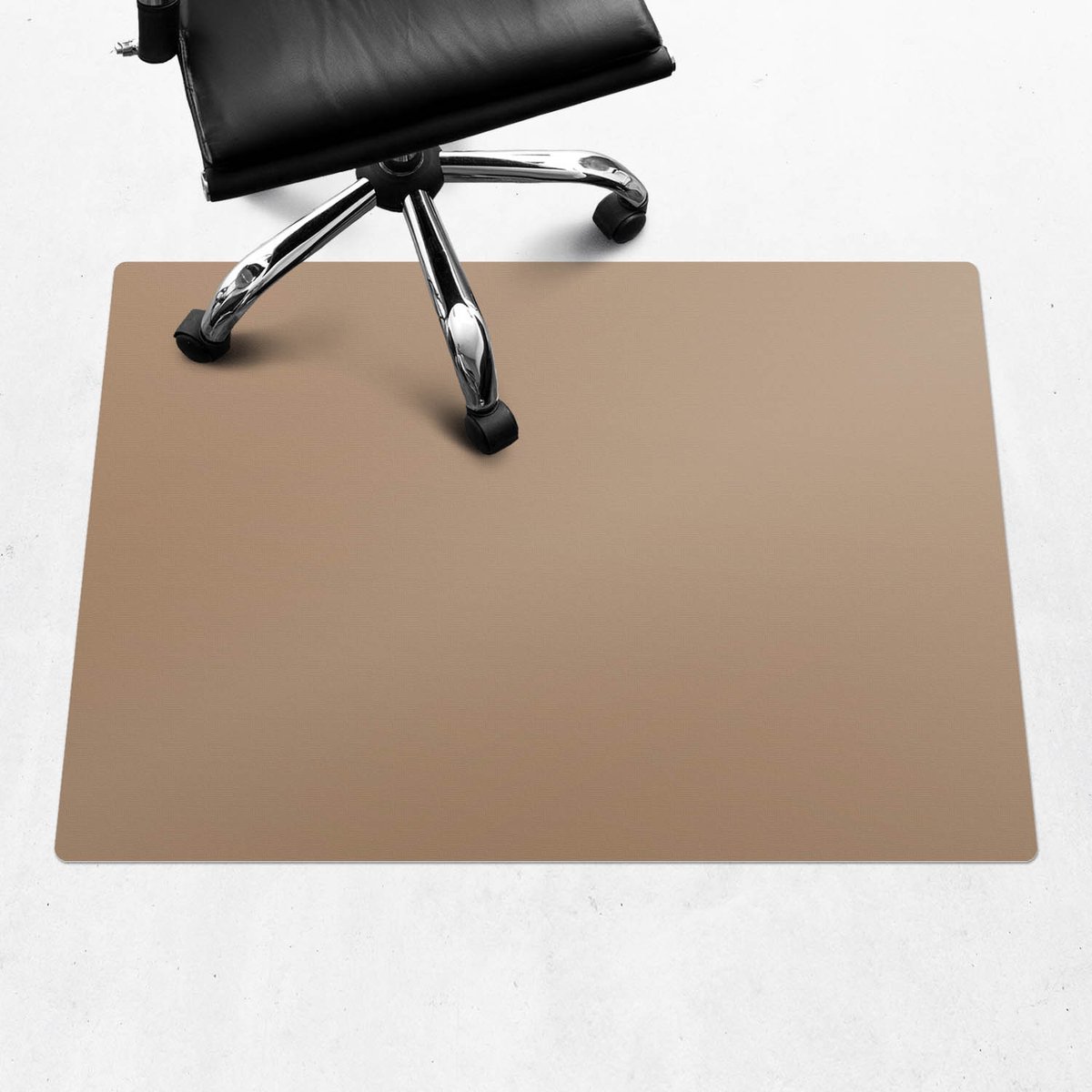 Wallfluent - Vloerbeschermer Geroosterde walnoot - 100x70 cm - Lichtbruin Bureaustoelmat - Rechthoekig - Vloerbeschermer PVC-Stoel Mat-Kantoordecoraties - Pastel- en aardse kleuren