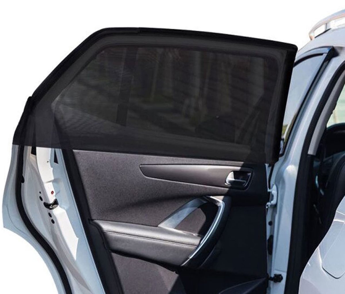 Ibenzoa® Set van twee grote zonneschermen voor auto met ademende mesh stof
