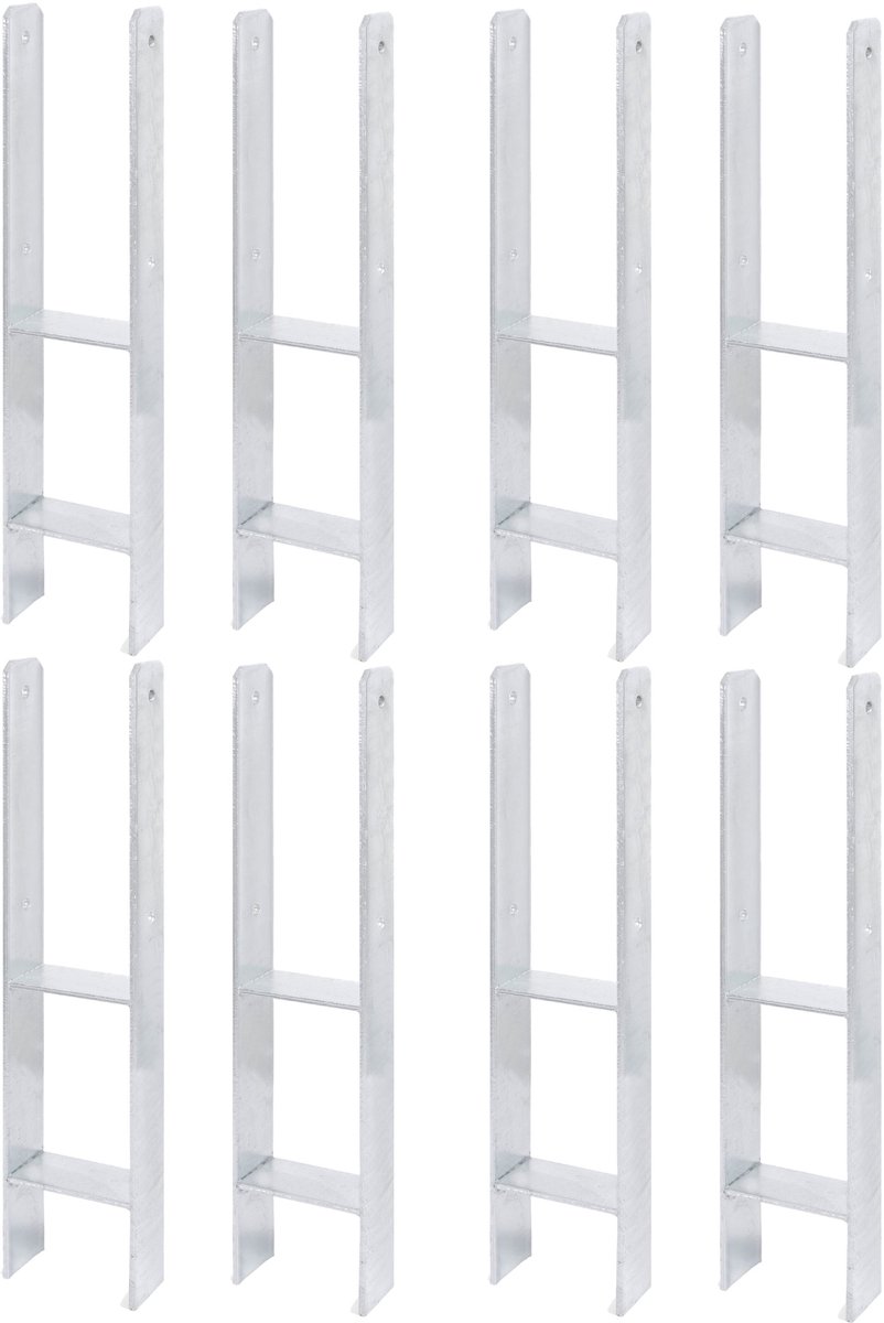 Alberts 8 x H-paaldrager, 111x600 mm, materiaaldikte 6 mm, diepte 60 mm, thermisch verzinkt