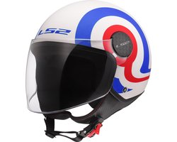 LS2 OF558 Sphere Lux II Urby Wit Blauw Rood 06 Jethelm - Helm