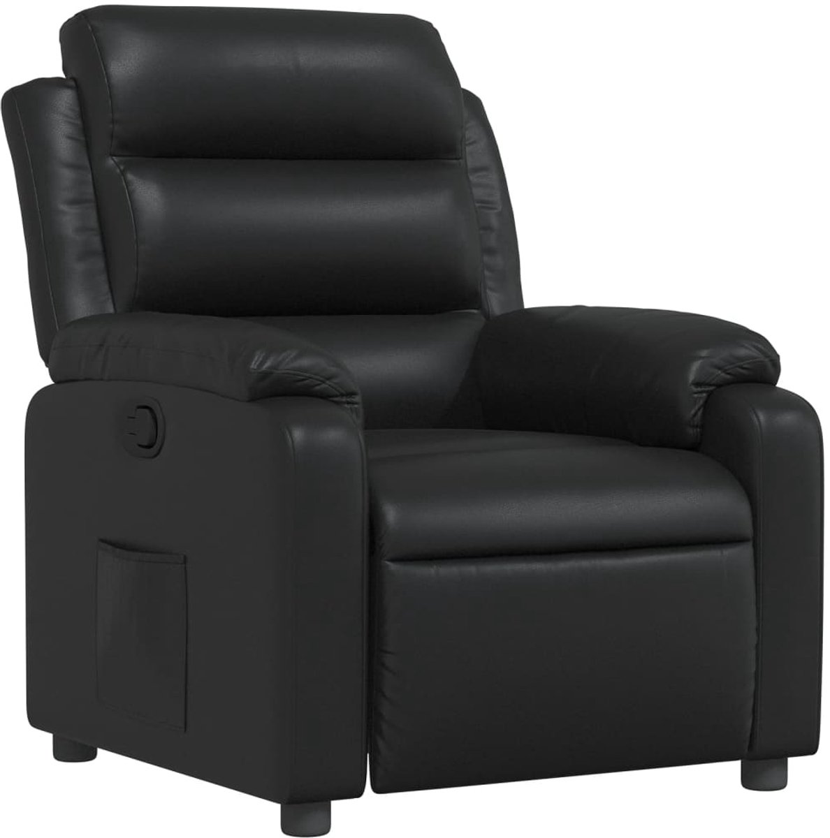 vidaXL Fauteuil - verstelbaar - kunstleer - zwart