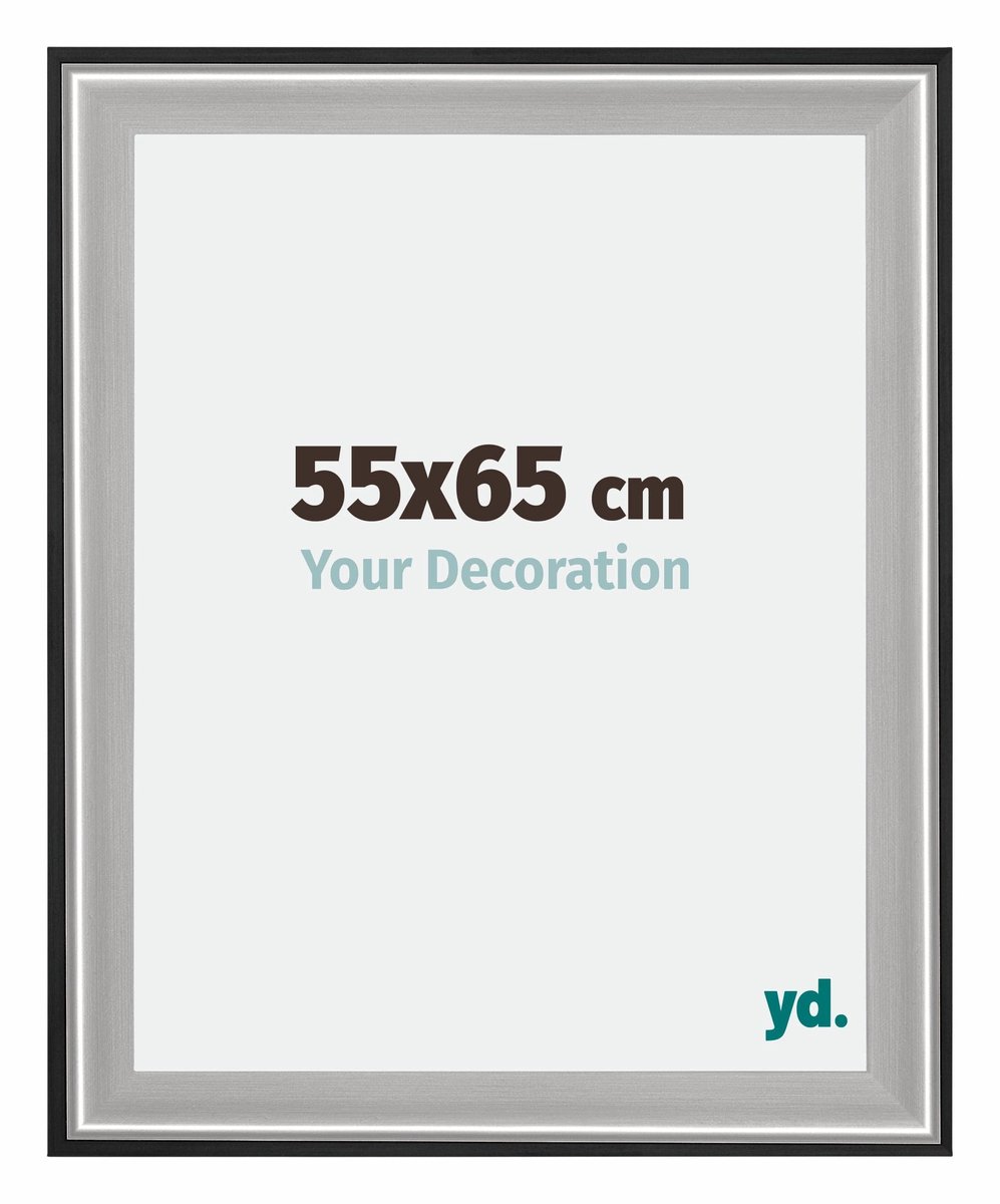 yd. Your Decoration - Fotolijst 55x65 cm - Hout - Zwart Zilver Gepolijst - Birmingham
