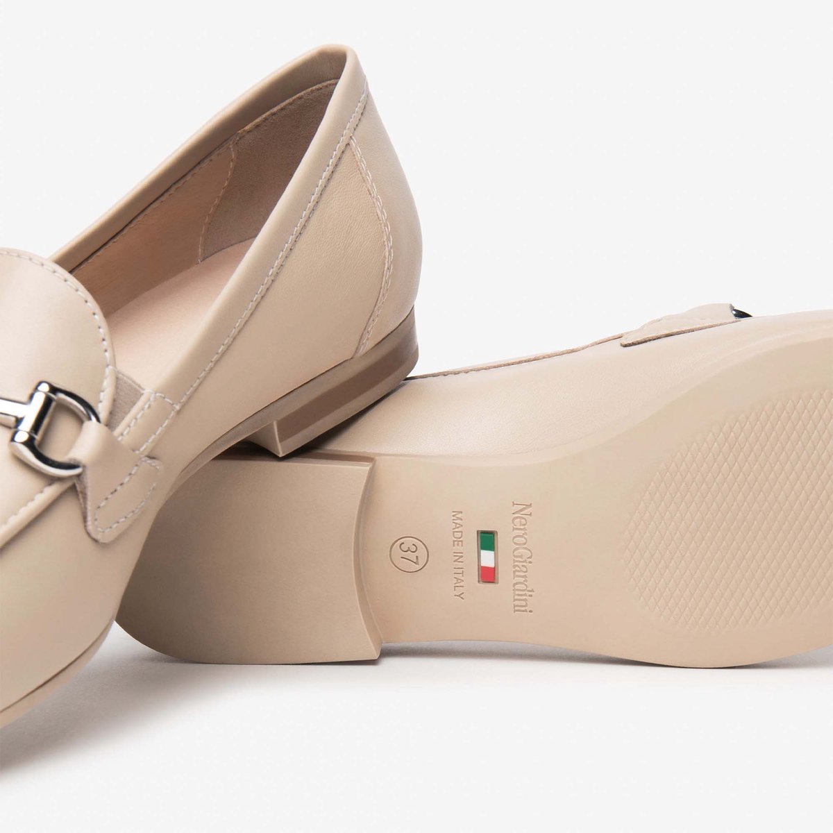 Elegante Schoenen Nerogiardini Nappa Pandora Lino Tr Carrara 8191 Natu - Fashion Wear - Vrouwen