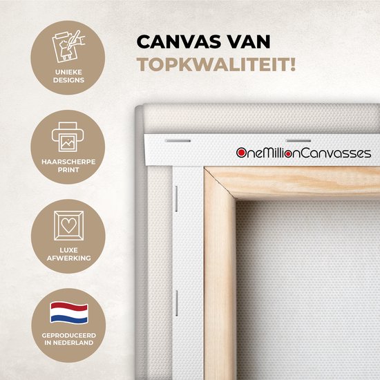 Toile - Abstrait - Bateau - Mer - Texte - Chapeau - Abstrait - 60x80 cm - Canvasdoek - Peinture sur toile