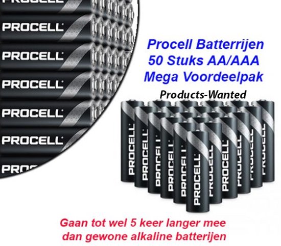 Procell 30 X AA + 20 X AAA Batterijen - Mega Voordeelpak