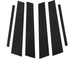 JHubers Goods - 6 Stuks Deur Raam B C Pijler Cover Trim - Glanzend Zwart - Spiegel Decal - Vervanging - 3 Serie F30 - 2013-2019 - Afpellen en Plakken - Geen Schade - Auto-accessoires