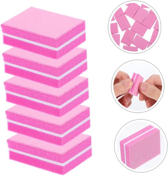 Nail File Block - 50 Pieces - Nail Sanding Block - Double-Sided Grain ...