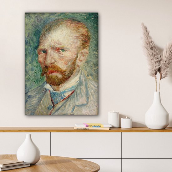 Toile Peinture Autoportrait - Vincent van Gogh - 60x80 cm - Décoration murale