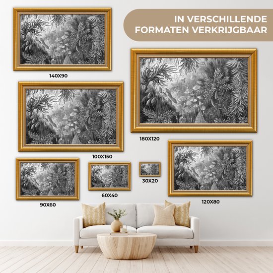 Oeuvre de Peinture sur Toile - Maîtres Anciens - Cadres - Or - 90x60 cm - Art Décoration murale