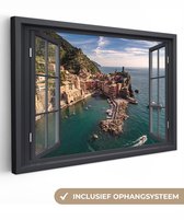 Peintures sur toile See Through - Île - Bateau - 120x80 cm - Décoration murale