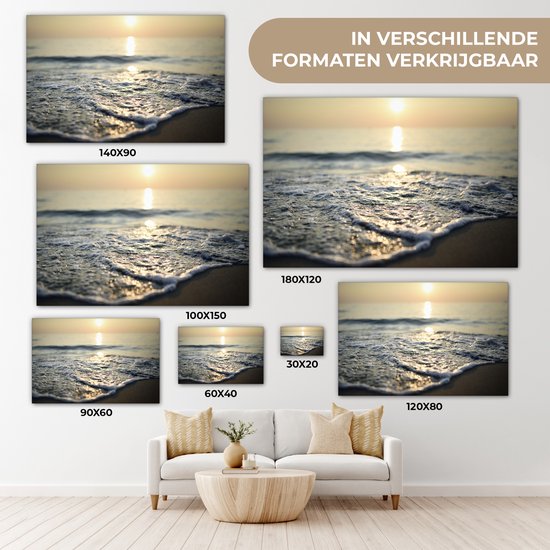 Peintures sur toile Mer - Soleil - Plage - 30x20 cm - Décoration murale