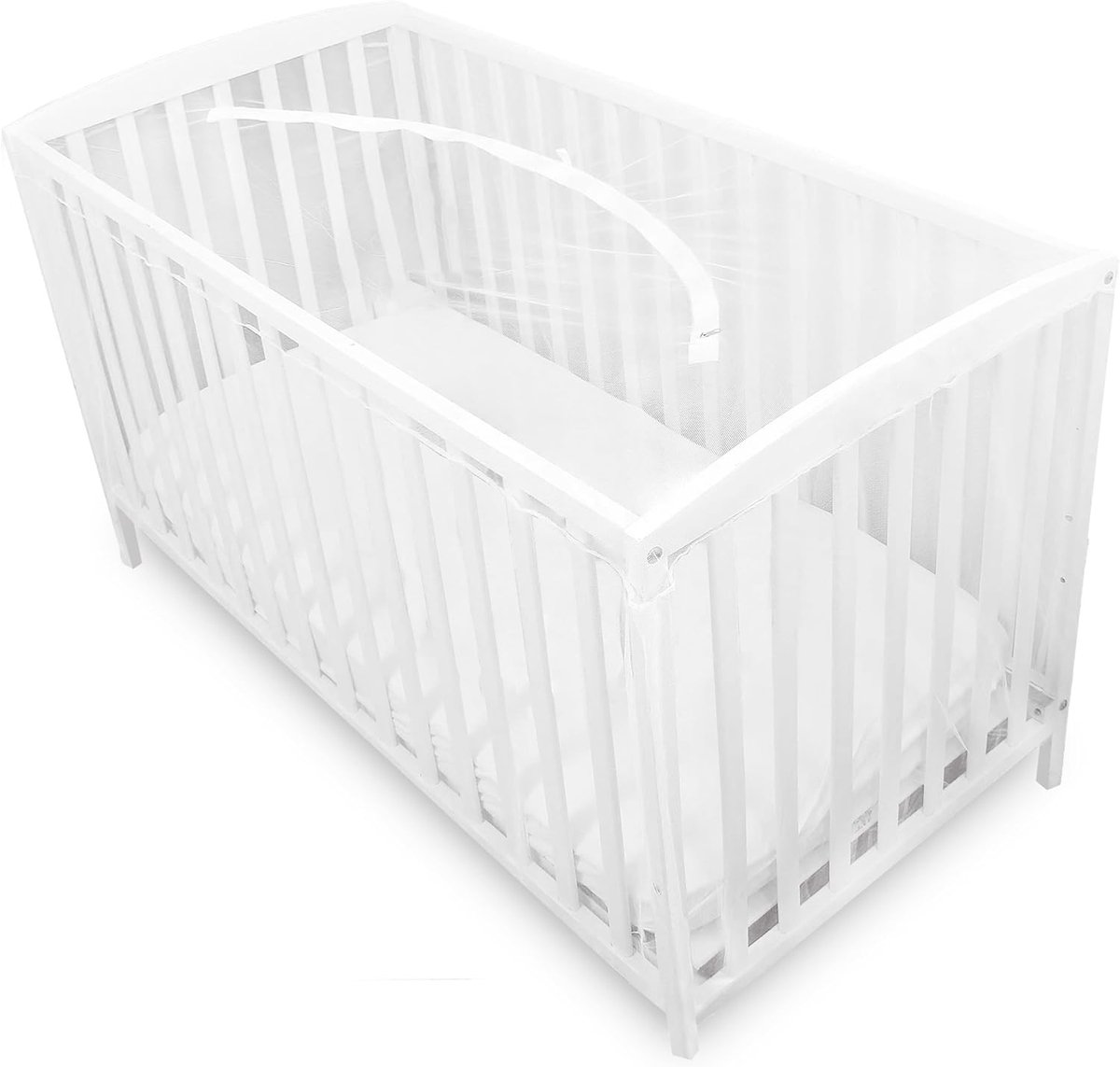 Klamboe - Ritssluiting - Bed en babykuip - Tijgermuggen - Insecten - Fijn weefsel - Luchtdoorlatend - Machinewasbaar - 30 °C - 60 x 120 cm