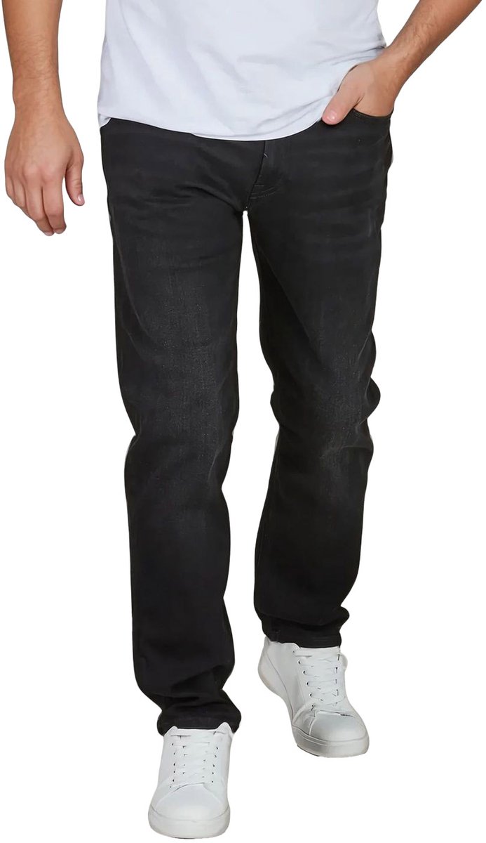 Jack & Jones Heren Jeans Broeken JJICLARK regular/straight Fit Zwart Volwassenen Denim Jeansbroek
