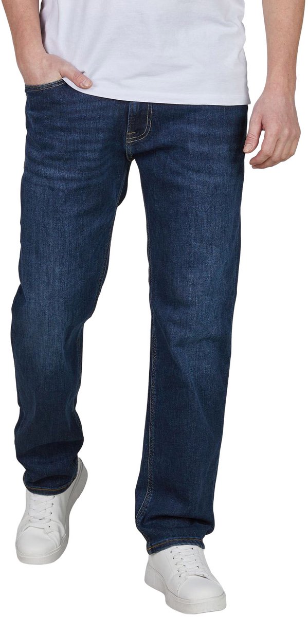 Jack & Jones Heren Jeans Broeken JJICLARK regular/straight Fit Blauw Volwassenen Denim Jeansbroek