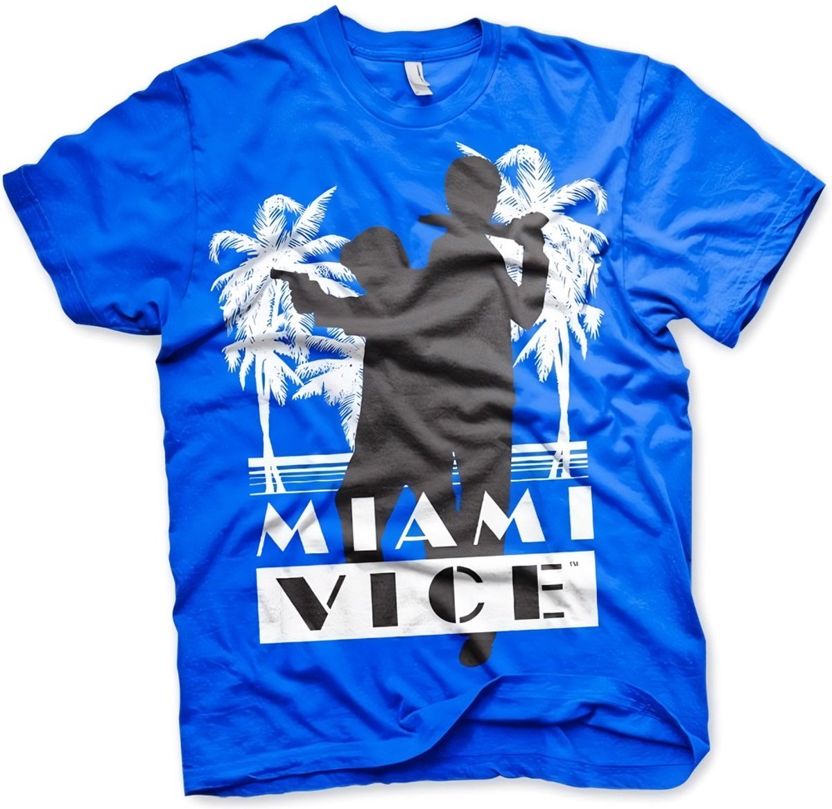 Miami Vice Silhuettes T-shirt Blauw
