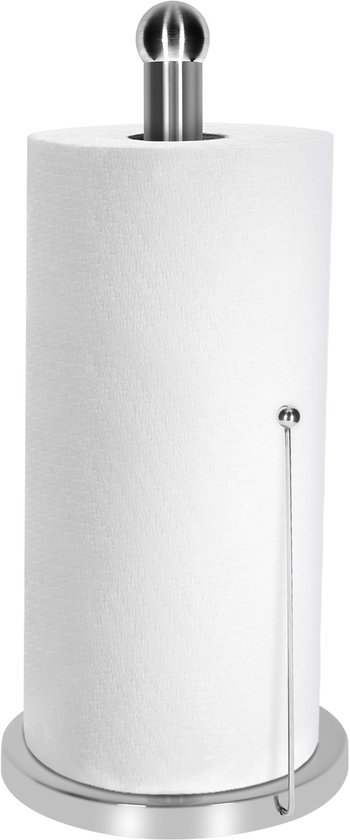 Porte Essuie-Tout - CHEFFINGER - Effet Pierre - Base Lourde - Métal - Gris