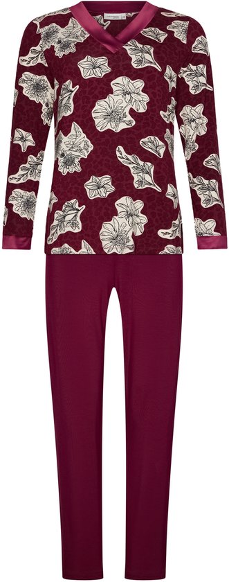 Pastunette Premium - Pyjama - Burgundy Dream - Ecovero Viscose - Bordeaux - Maat 48